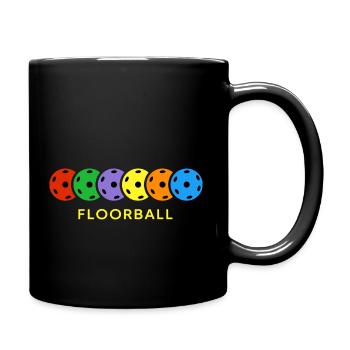 Floorball Unihockey FLOORBALLcolor - Tasse einfarbig - Schwarz - Rechts
