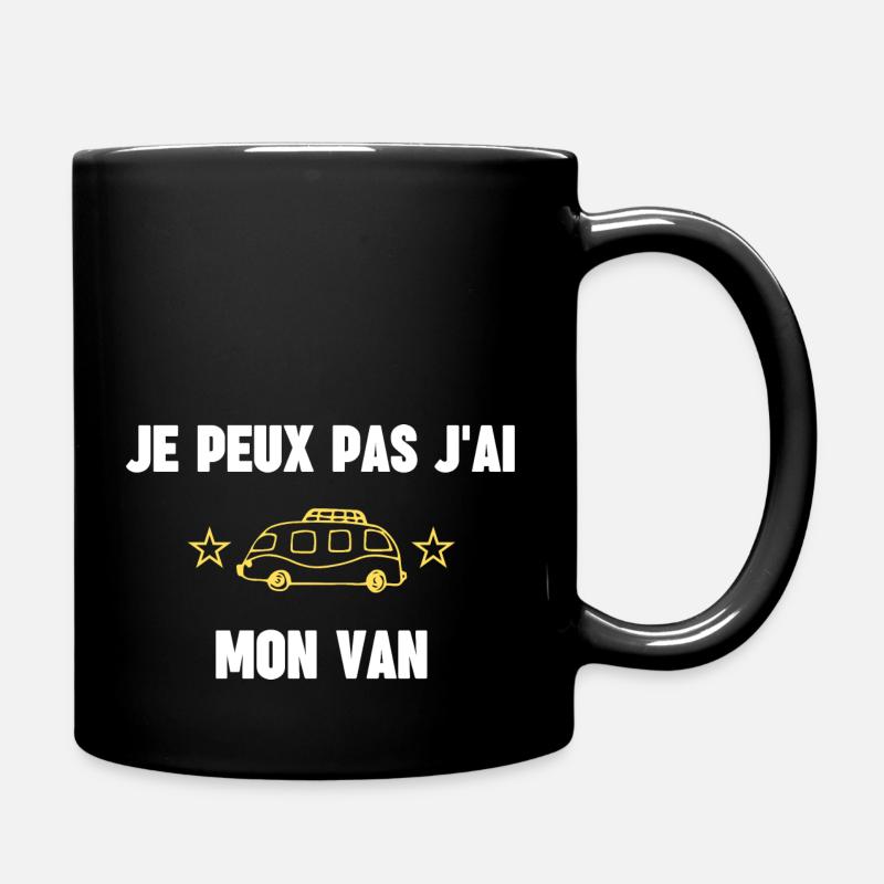 je peux pas j'ai van - Mug uni - noir