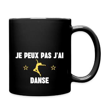 je peux pas j'ai danse - Mug uni - noir - Droite