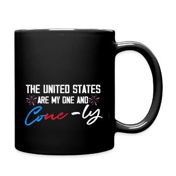 the united states are my one and conely Design - Tasse einfarbig - Schwarz - Rechts