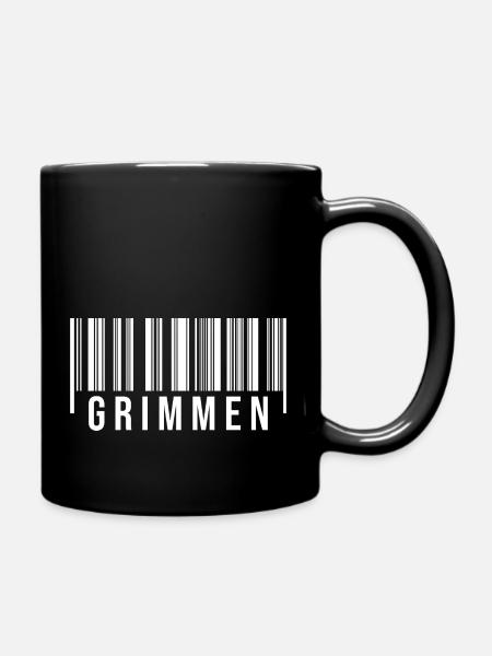 Grimmen Strichcode - Tasse einfarbig - Schwarz