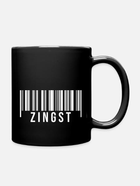 Zingst Strichcode - Tasse einfarbig - Schwarz