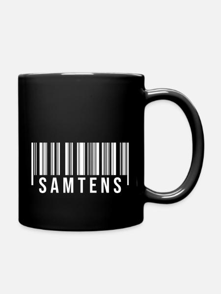 Samtens Strichcode - Tasse einfarbig - Schwarz