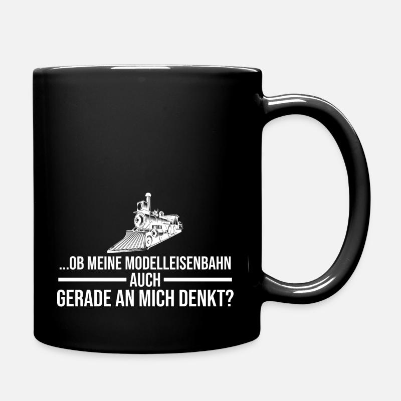 Dampflok Zug Eisenbahner Modelleisenbahn Eisenbahn - Tasse einfarbig - Schwarz