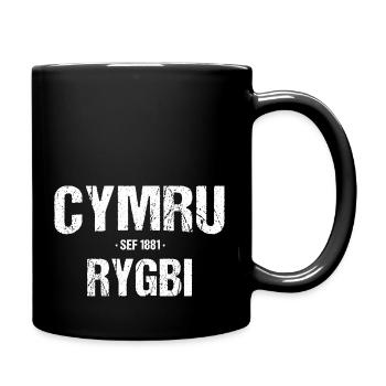 Undeb Rygbi Cymru - Full Colour Mug - black - Right