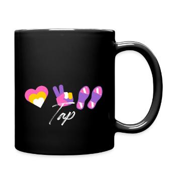 tap dance symbols love Design for a tap dance - Tasse einfarbig - Schwarz - Rechts