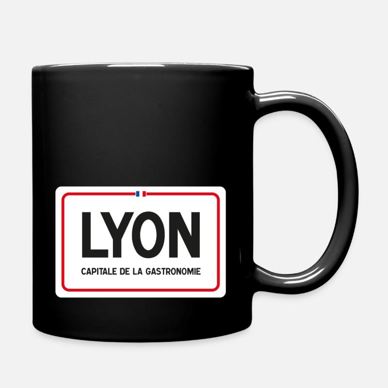 Panneau de la ville de Lyon - Mug uni - noir