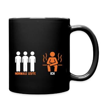 Wellness Saunagänger Saunieren Saunierer Sauna - Tasse einfarbig - Schwarz - Rechts