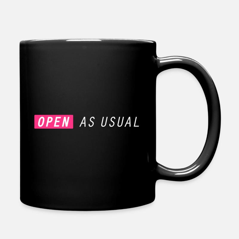 Ouvert comme d'habitude. - Mug uni - noir