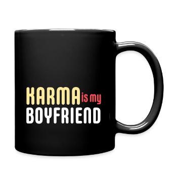 KARMA IS MY BOYFRIEND - Full Colour Mug - black - Right