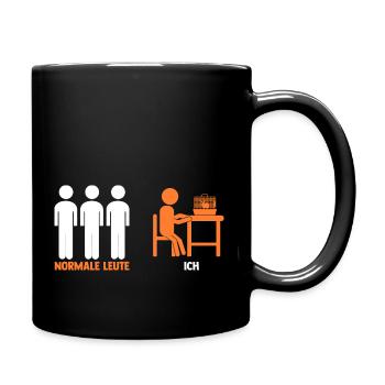 Kaninchen Hase - Tasse einfarbig - Schwarz - Rechts