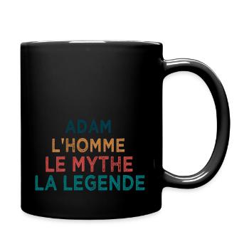 Adam la légende - Mug uni - noir - Droite