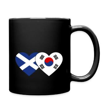 Ecosse Corée du Sud Drapeau Coeur - Mug uni - noir - Droite