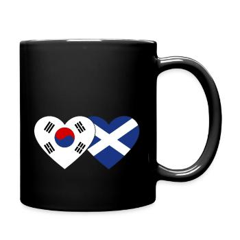 Südkorea Schottland Flagge Herz - Tasse einfarbig - Schwarz - Rechts