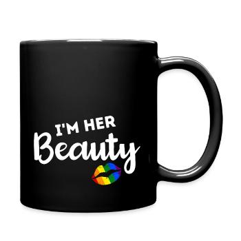 LGBT Pride Regenbogenpaare Lesben Ich bin Ihre Schönheit - Tasse einfarbig - Schwarz - Rechts