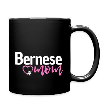 Berner Mom Gifts Bernese Mountain Dog Design - Full Colour Mug - black - Right