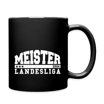 Meister Landesliga 2024 Aufstieg Fußball Handball - Tasse einfarbig - Schwarz - Rechts