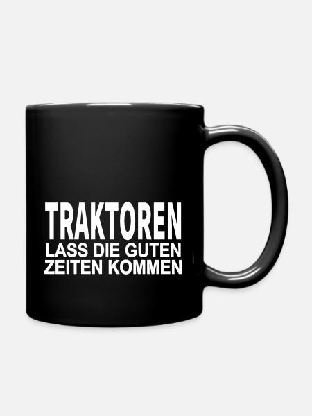 Traktor - Tasse einfarbig - Schwarz