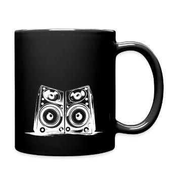 Musik Party Boxen Bass - Tasse einfarbig - Schwarz - Rechts