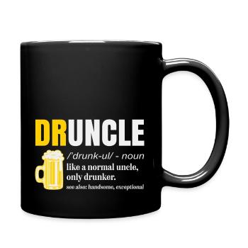 Druncle Like A Normal Uncle Only Drunker Beer - Full Colour Mug - black - Right