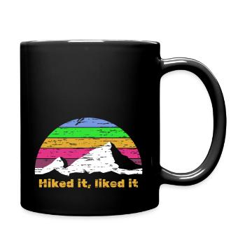 Voyage et trek en montagne avec un arc-en-ciel - Mug uni - noir - Droite