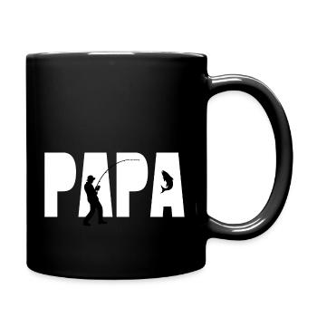 Papa Pêcheur - Mug uni - noir - Droite