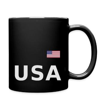 ÉQUIPE Bannière du drapeau américain des États-Unis sur la police - Mug uni - noir - Droite