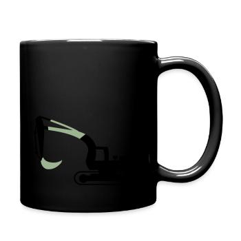 excavator - Full Colour Mug - black - Right