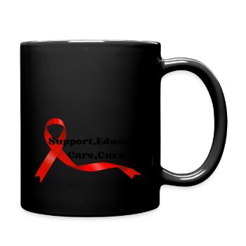 AIDS Support - Tasse einfarbig - Schwarz - Rechts