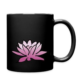 Lotus flower, lotus, water lily - Full Colour Mug - black - Right