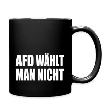 afd wählt man nicht - Tasse einfarbig - Schwarz - Rechts