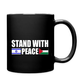 Stand with peace israel free palestine - Full Colour Mug - black - Right