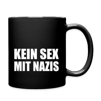 kein sex mit nazis - Tasse einfarbig - Schwarz - Rechts