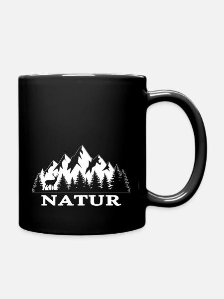 Natur - Tasse einfarbig - Schwarz