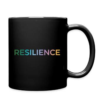 Resilience Gradient Typo - Full Colour Mug - black - Right