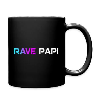 Techno House Electro Festival Hardstyle Rave Dad - Tasse einfarbig - Schwarz - Rechts