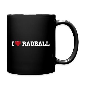 J’adore le vélo, les joueurs cyclistes, le vélo en salle - Mug uni - noir - Droite