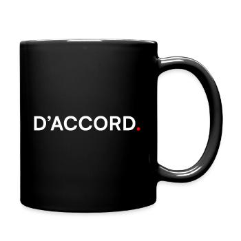D’ACCORD. Design Minimal Humour Subtil - Mug uni - noir - Droite