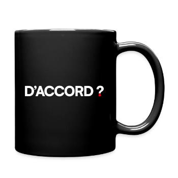 OK? | Minimalist humor reaction - Full Colour Mug - black - Right