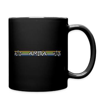 AMIRA Color Stripes Star Ribbon - Full Colour Mug - black - Right