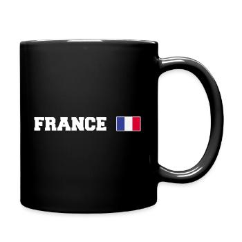 Frankreich Fan - Tasse einfarbig - Schwarz - Rechts