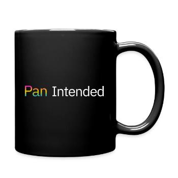 Pan Intended – Subtle Pansexual Pride Shirt - Full Colour Mug - black - Right