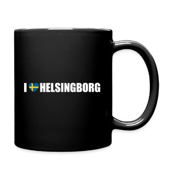 I love Helsingborg Schweden - Tasse einfarbig - Schwarz - Rechts
