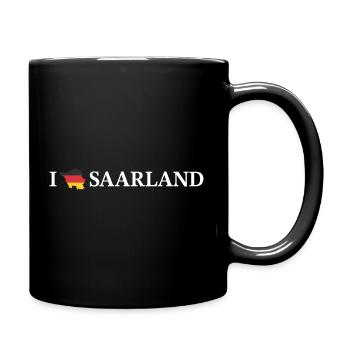 I love Saarland Bundesland Deutschland - Tasse einfarbig - Schwarz - Rechts