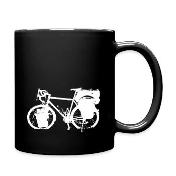 Bicycle Bikepacking Bike Bike white - Full Colour Mug - black - Right
