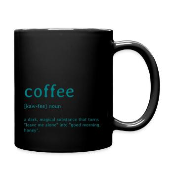 définition du café - Mug uni - noir - Droite