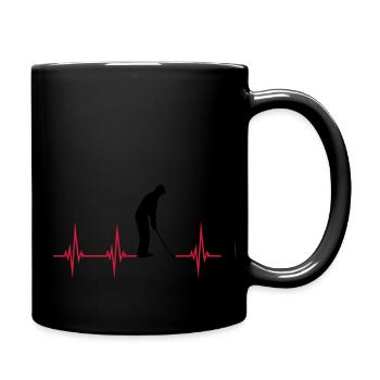 EKG Golf spielen - Tasse einfarbig - Schwarz - Rechts