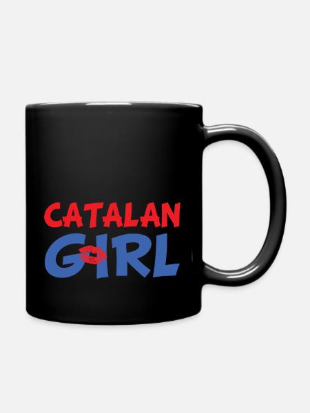 Katalanisches Mädchen - Tasse einfarbig - Schwarz