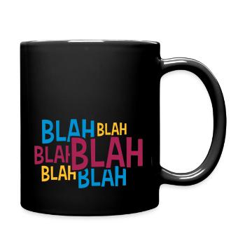 Comic Blah Colorful - Full Colour Mug - black - Right
