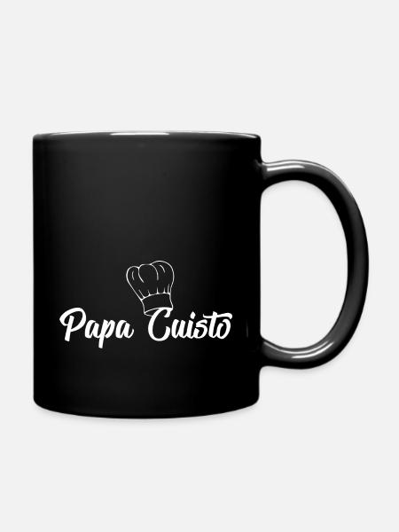 Papa cuisto, papa cuisinier cadeau fête des pères - Mug uni - noir